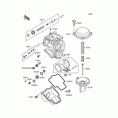 Схема вузла: Комплектуючі карбюратора для Kawasaki ZR400 Xanthus