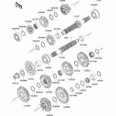 Схема узла: Трансмиссия для Kawasaki ZX1000 Ninja ZX-10R