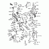 Схема вузла: Cowling lowers(1/2) для Kawasaki ZG1200 Voyager XII
