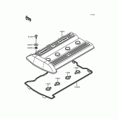 Схема узла: Клапанная крышка для Kawasaki ZX900 GPZ900R