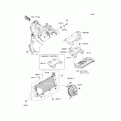 Схема вузла: Радіатор для Kawasaki KLE650 Versys 650 ABS