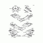 Схема вузла: Наклейки (Green/White/Blue) для Kawasaki ZX400 ZXR400