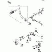Схема узла: Переключатель передач для Kawasaki VN1500 VN-15 SE