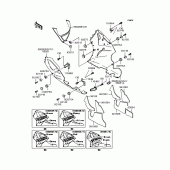 Схема вузла: Нижній обтічник (1/2) для Kawasaki ZX750 Ninja ZX-7R