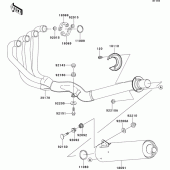 Схема узла: Выхлопная система (s) для Kawasaki ZR1200 ZRX1200