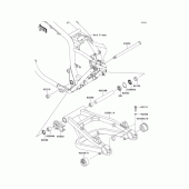 Схема узла: Задний рычаг (Маятник) для Kawasaki ZR1200 ZRX1200 DAEG