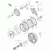 Схема вузла: Зчеплення для Kawasaki EX650 Ninja 650 ABS