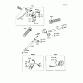 Схема вузла: Кермо & Пульт управління рульовим для Kawasaki ZX600 GPX600R