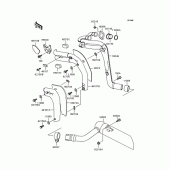 Схема вузла: Вихлопна система для Kawasaki EL250 Eliminator 250LX