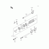 Схема вузла: Gear change drum/shift fork(s) для Kawasaki KZ1000 Police