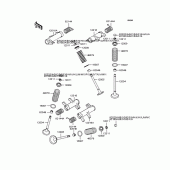 Схема узла: Рокер & Клапан для Kawasaki VN400 Vulcan Classic