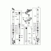 Схема вузла: Вилка передньої осі для Kawasaki KLE650 Versys 650 ABS