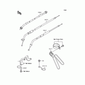 Схема узла: Тросики для Kawasaki KL110 KSR
