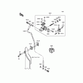 Схема вузла: Передній гальмівний циліндр Kawasaki KX450 KX450F