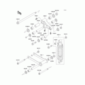 Схема вузла: Підвіска/задній амортизатор для Kawasaki VN800 Vulcan 800 Drifter