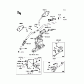 Схема вузла: Кермо & Пульт управління кермовим для Kawasaki KLE650 Versys 650