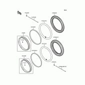 Схема узла: Колеса (Шины) для Kawasaki KLX250 KLX250