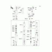 Схема вузла: Вилка передньої осі для Kawasaki EJ650 W650