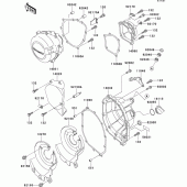 Схема вузла: Engine cover(s) для Kawasaki ZX600 Ninja ZX-6R