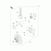 Схема узла: Коленчатый вал для Kawasaki KLX650 KLX650 Motard