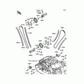 Схема узла: Распредвал & Цепь ГРМ & Натяжитель для Kawasaki VN1700 VN1700 Classic Tourer ABS
