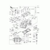 Схема вузла: Головка циліндра для Kawasaki EJ400 W400