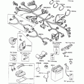 Схема вузла: Electrical equipment(zx600c-011127- для Kawasaki ZX600 GPX600R