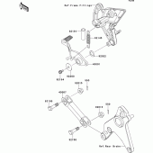 Схема узла: Лапка тормоза для Kawasaki ZR1000 Z1000 ABS