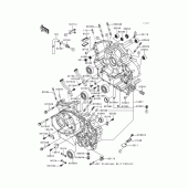 Схема узла: Картер двигателя (1/2) для Kawasaki VN1500 VN1500 Classic Tourer Fi