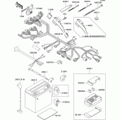 Схема вузла: Chassis electrical equipment(1/2) для Kawasaki EJ650 W650