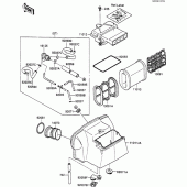 Схема узла: Воздушный фильтр для Kawasaki ZX600 GPX600R