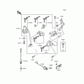 Схема вузла: Замок запалювання для Kawasaki ZX400 ZZR400