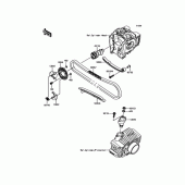 Схема узла: Распредвал\Натяжитель для Kawasaki BR125 Z125 Pro