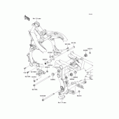 Схема узла: Крепление двигателя для Kawasaki ER400 ER-4N