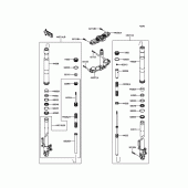 Схема узла: Вилка передней оси для Kawasaki ZR800 Z800