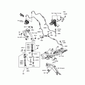 Схема вузла: Задній гальмівний циліндр для Kawasaki EX650 Ninja 650 ABS