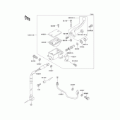 Схема узла: Передний тормозной цилиндр для Kawasaki KLX650 KLX650