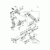 Схема узла: Подвеска/задний амортизатор для Kawasaki ZR900 Z900 ABS