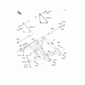 Схема узла: Задний рычаг (Маятник) для Kawasaki VN800 Vulcan 800 Drifter