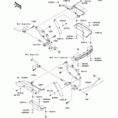 Схема вузла: Кофри(side bag bracket) для Kawasaki VN1700 Vulcan 1700 Voyager