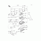 Схема узла: Воздушный фильтр для Kawasaki ZX600 ZZ-R600