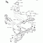 Схема узла: Крепление двигателя для Kawasaki EX250 Ninja 250R