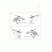 Схема узла: Наклейки для Kawasaki KX450 KX450F