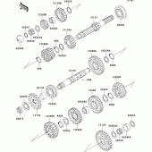 Схема узла: Трансмиссия для Kawasaki ZX1100 ZZ-R1100