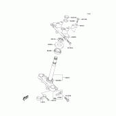 Схема вузла: Нижня траверса для Kawasaki KLX125 KLX125