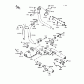 Схема узла: Выхлопная система (s) для Kawasaki VN1500 Vulcan 88