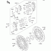 Схема узла: Передний тормоз для Kawasaki ZX400 ZXR400