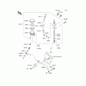 Схема вузла: Задній гальмівний циліндр Kawasaki KLE650 Versys 650