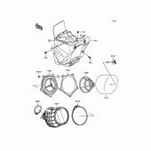 Схема узла: Воздушный фильтр для Kawasaki KX85 KX85