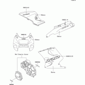Схема вузла: Decals(ebony)(zx1100-d6) для Kawasaki ZX1100 ZZ-R1100